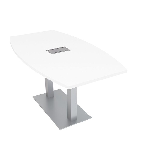 33.5 in W, 69.5 in L, 29 in H, Engineered Wood Top, White